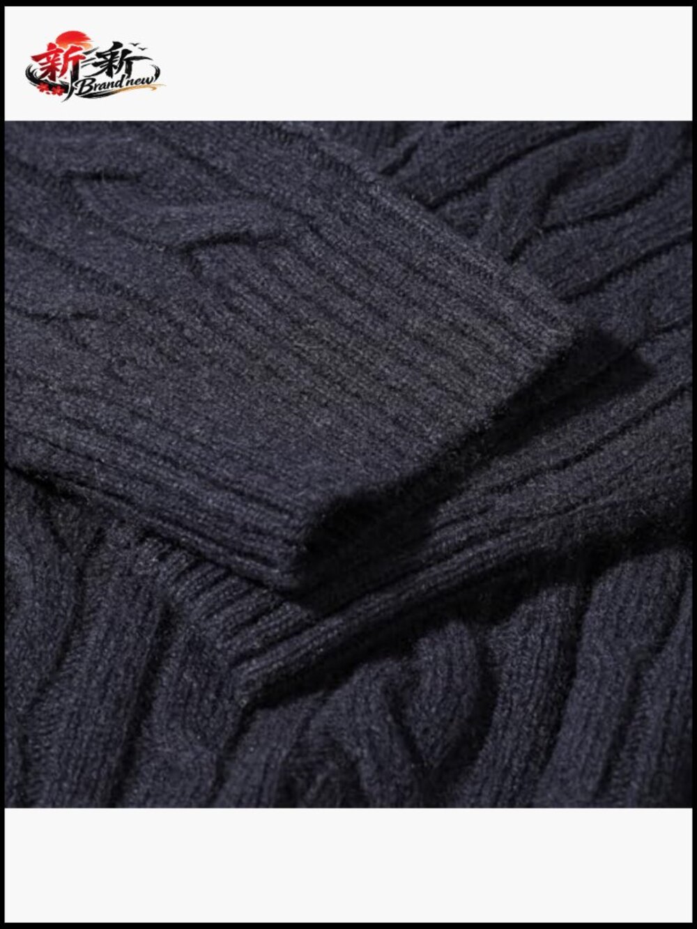 100% Wool Cable Knit Quarter Zip Pullover Sweater - Picture 7 of 7